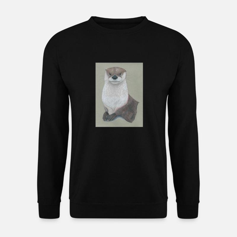 230324 Otter 3 - Unisex Pullover - Schwarz