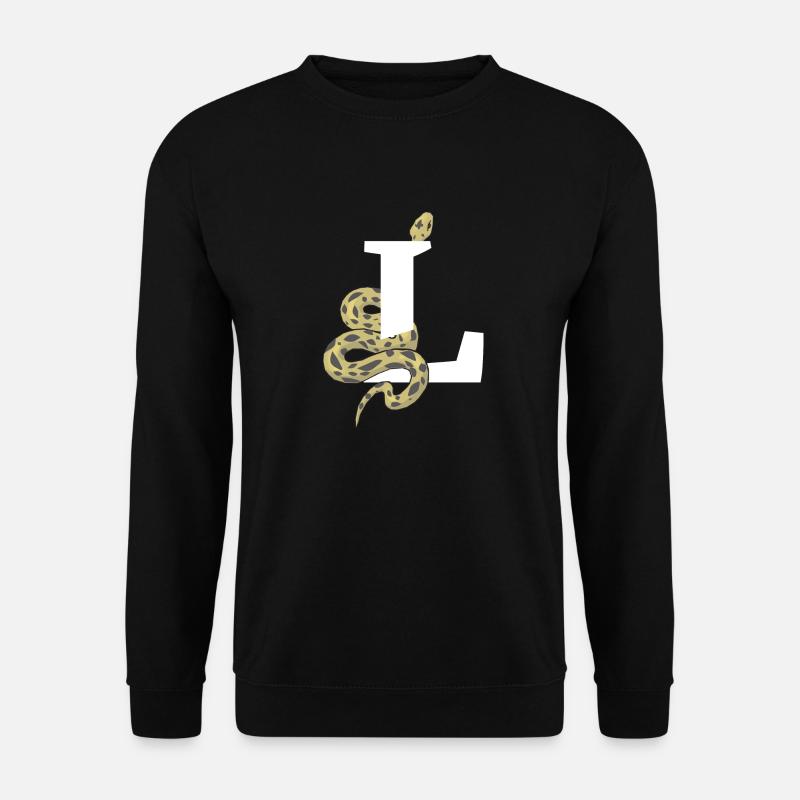 Buchstabe l Schlange - Unisex Pullover - Schwarz