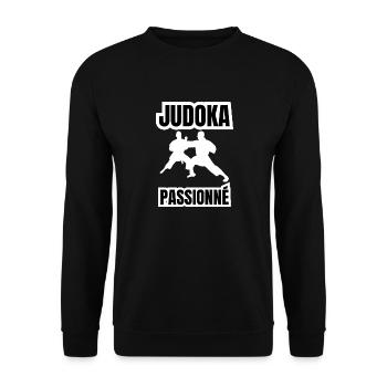 judoka passionné - Sweat-shirt Unisexe - noir - Devant - Alina (178cm) & Michal (187cm)