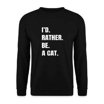 anniversary love aww funny quote big cat - Unisex Pullover - Schwarz - Vorne - Alina (178cm) & Michal (187cm)