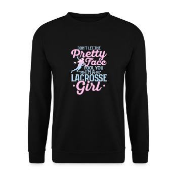Ne laissez pas le joli visage vous tromper Je suis une crosse - Sweat-shirt Unisexe - noir - Devant - Alina (178cm) & Michal (187cm)