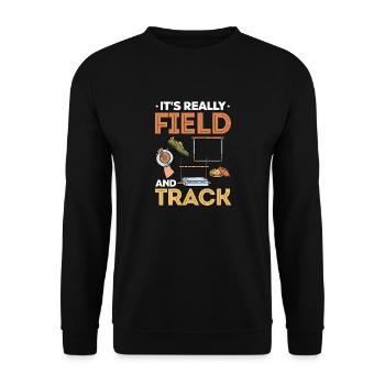 Track And Field Running - Expert Runner Field And - Unisex Sweatshirt - black - Front - Alina (178cm) & Michal (187cm)