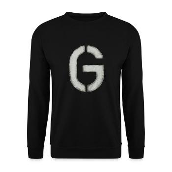 G - Letter (stencil) - Unisex Sweatshirt - black - Front - Alina (178cm) & Michal (187cm)