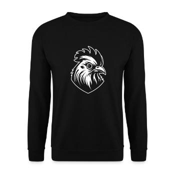 Chicken Chicken House Poultry Rooster Farm - Unisex Sweatshirt - black - Front - Alina (178cm) & Michal (187cm)