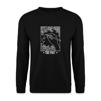 Poet Poetry Poet Poetry I Gift - Unisex Sweatshirt - black - Front - Alina (178cm) & Michal (187cm)