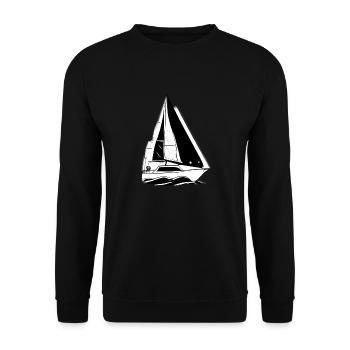 Sailing Ship Sailing Sailing Sailing Sailing Boat - Unisex Sweatshirt - black - Front - Alina (178cm) & Michal (187cm)