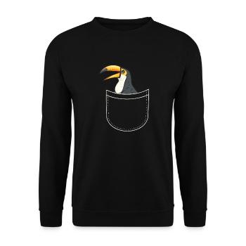 Toucan Bird Rainforest - Unisex Sweatshirt - black - Front - Alina (178cm) & Michal (187cm)