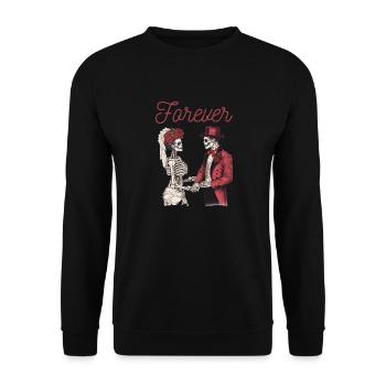 Forever - Für immer dein - Unisex Pullover - Schwarz - Vorne - Alina (178cm) & Michal (187cm)