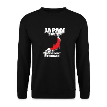 Japan Bound Country Travel Japanese Flag Vacation - Unisex Pullover - Schwarz - Vorne - Alina (178cm) & Michal (187cm)