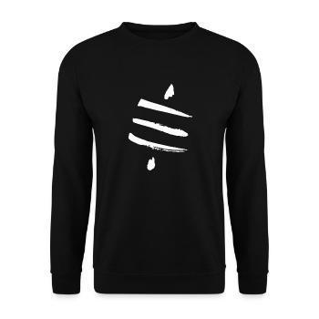Retro Bitcoin Crypto Satoshis Symbol 21 - Unisex Pullover - Schwarz - Vorne - Alina (178cm) & Michal (187cm)