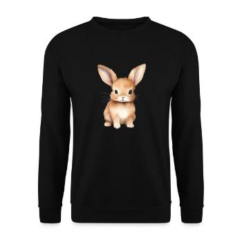 Lapin mignon - Sweat-shirt Unisexe - noir - Devant - Alina (178cm) & Michal (187cm)