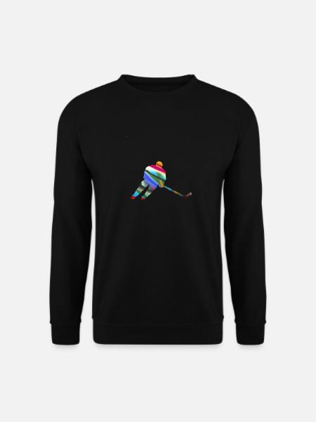 Eiskockey, Hockey, Graffi, bunt - Unisex Sweatshirt - black