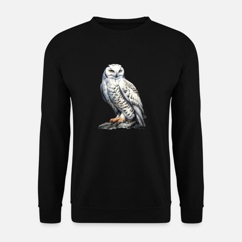 SnowyOwl 03 - Unisex Pullover - Schwarz