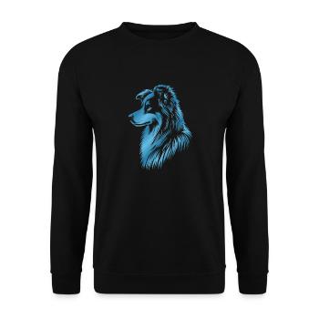 Chien de troupeau bleu - Sweat-shirt Unisexe - noir - Devant - Alina (178cm) & Michal (187cm)