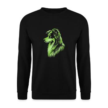 Chien de troupeau vert - Sweat-shirt Unisexe - noir - Devant - Alina (178cm) & Michal (187cm)