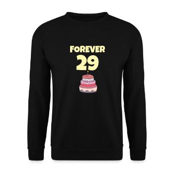 forever 29 - Unisex Sweatshirt - black - Front - Alina (178cm) & Michal (187cm)