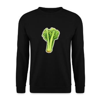 Celery or celery stalk - Unisex Sweatshirt - black - Front - Alina (178cm) & Michal (187cm)