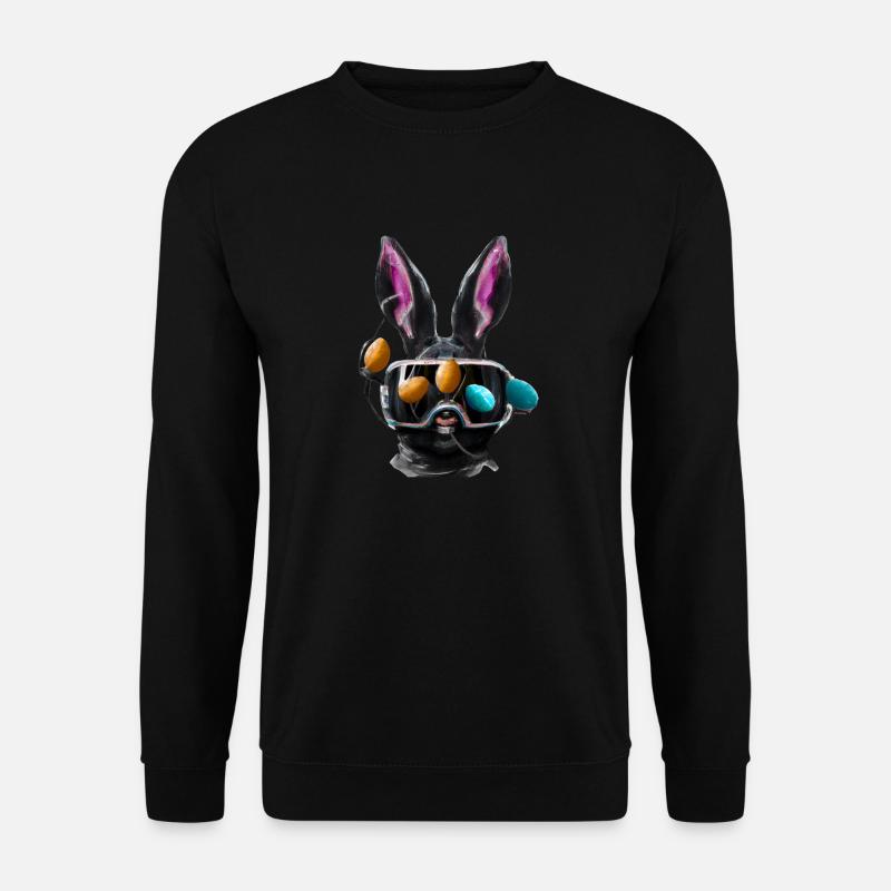 Oster Hase_03 - Unisex Pullover - Schwarz