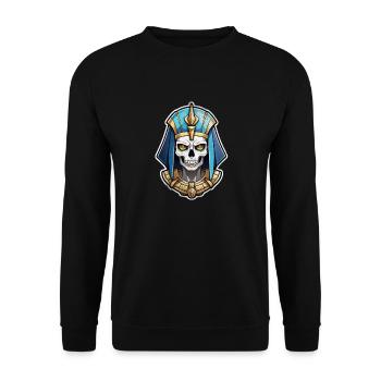 Pharaoh- Mummy - Egypt - Unisex Sweatshirt - black - Front - Alina (178cm) & Michal (187cm)