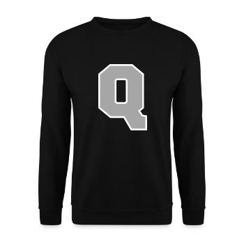 Lettre q sport - Sweat-shirt Unisexe - noir - Devant - Alina (178cm) & Michal (187cm)