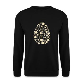 œuf de fleurs / cadeau de pâques - Sweat-shirt Unisexe - noir - Devant - Alina (178cm) & Michal (187cm)