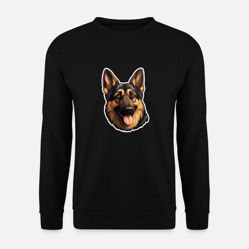 German Shepherd Head - Unisex Sweatshirt - black