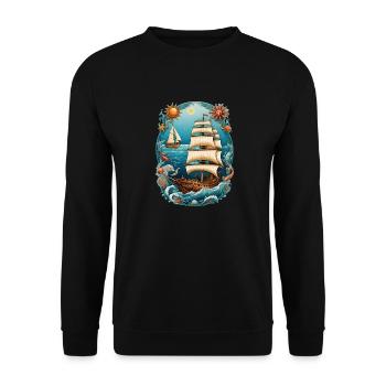 Great Ride - Unisex Sweatshirt - black - Front - Alina (178cm) & Michal (187cm)