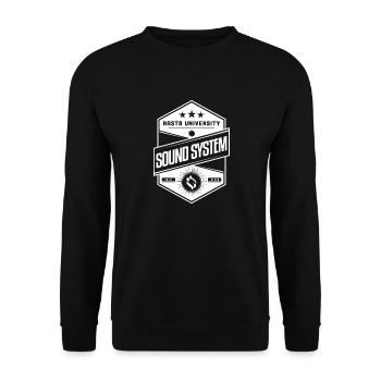 Rasta University Sound System Good Vibez Reggae - Unisex Sweatshirt - black - Front - Alina (178cm) & Michal (187cm)