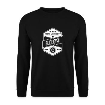Rasta University Rude Gyal Good Vibez Reggae - Unisex Sweatshirt - black - Front - Alina (178cm) & Michal (187cm)