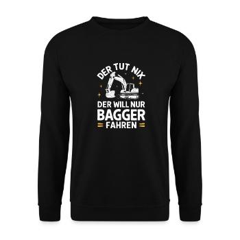 Excavator Driver Construction Worker Construction Site Construction Machine - Unisex Sweatshirt - black - Front - Alina (178cm) & Michal (187cm)