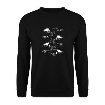 Koi Carp Koi Meaning Koi Carp Tattoo Koi - Unisex Sweatshirt - black - Front - Alina (178cm) & Michal (187cm)