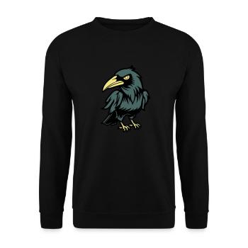 Corbeau Bande dessinée Animal - Sweat-shirt Unisexe - noir - Devant - Alina (178cm) & Michal (187cm)