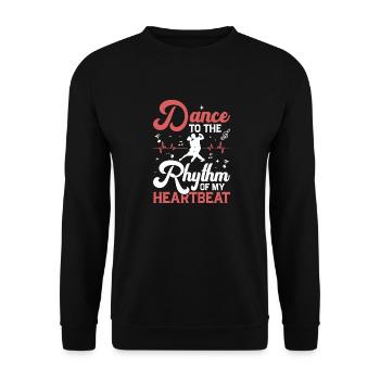 Danser au rythme de mon battement de cœur Tango Danse La - Sweat-shirt Unisexe - noir - Devant - Alina (178cm) & Michal (187cm)