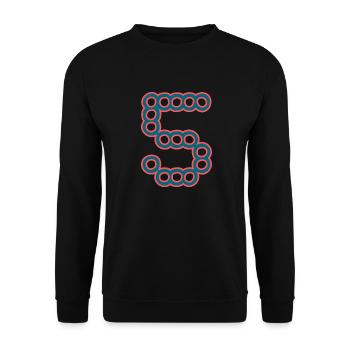 5. 5 YEARS. 5th ANNIVERSARY. 5 YEAR ANNIVERSARY - Unisex Sweatshirt - black - Front - Alina (178cm) & Michal (187cm)