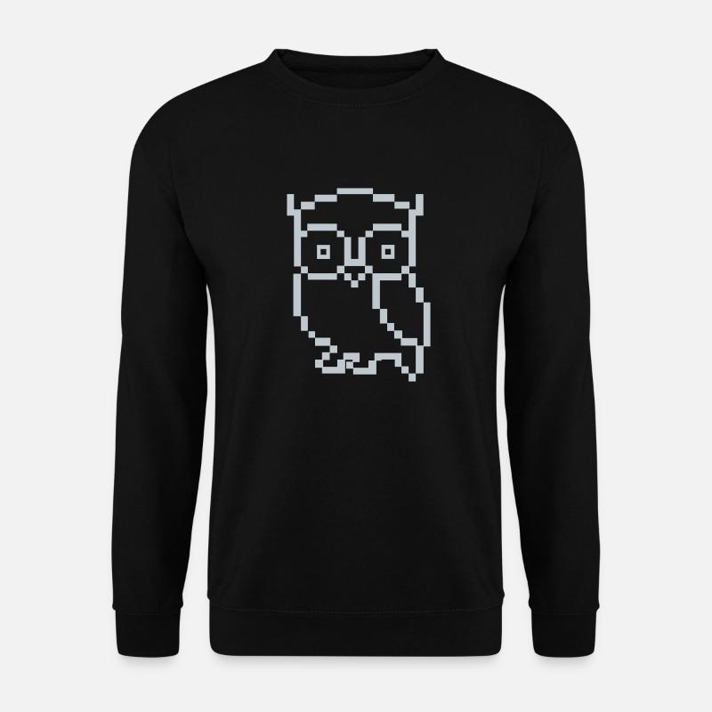 eule pixel - Unisex Pullover - Schwarz
