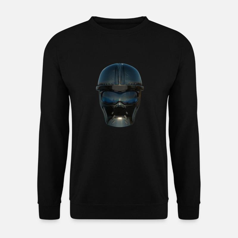 Aeronaut Futuristischer Helm - Unisex Pullover - Schwarz