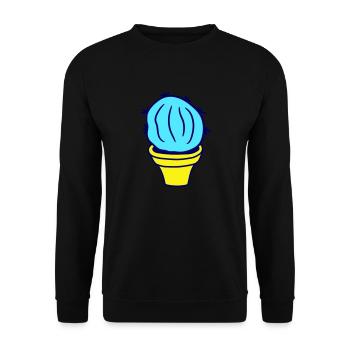 Small Cactus Spines Desert Cacti Flower Pot - Unisex Sweatshirt - black - Front - Alina (178cm) & Michal (187cm)