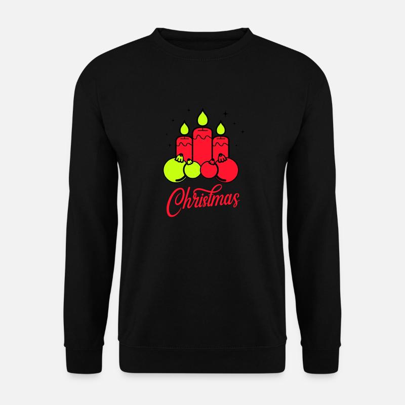 Kerzen Weihnachten Christmas - Unisex Pullover - Schwarz