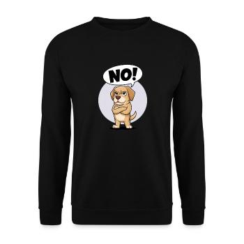 Labrador Retriever saying "No! - Unisex Sweatshirt - black - Front - Alina (178cm) & Michal (187cm)