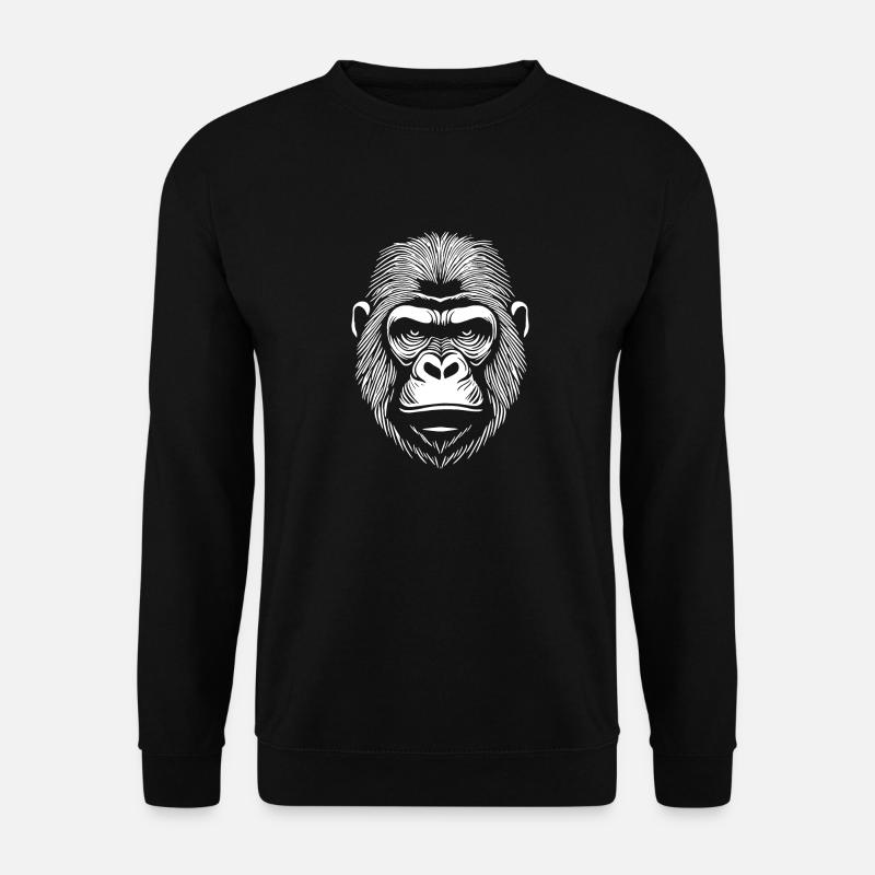 Gorilla Menschen Affe - Unisex Pullover - Schwarz