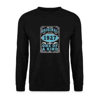 Original 1927 Vintage retro. Tshirt anniversaire 2 - Sweat-shirt Unisexe - noir - Devant - Alina (178cm) & Michal (187cm)