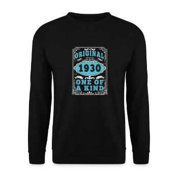 Original 1930's Vintage Retro. Birthday Tshirt 2 - Unisex Sweatshirt - black - Front - Alina (178cm) & Michal (187cm)