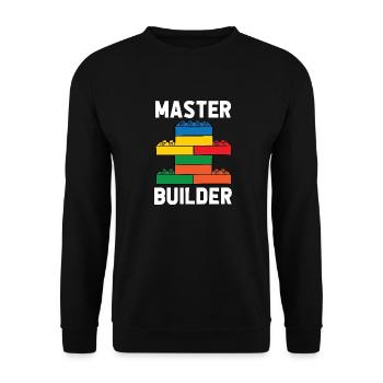Brick Builder Brick Building Master Builder - Unisex Sweatshirt - black - Front - Alina (178cm) & Michal (187cm)
