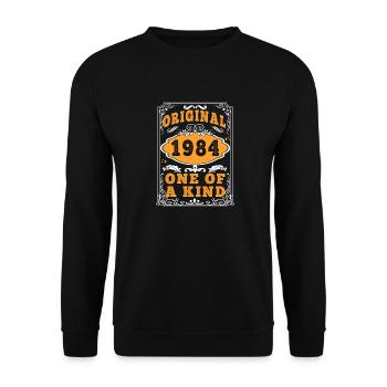 Vintage Né(e) en 1984 made in 1984 41 ans. Art_20 - Sweat-shirt Unisexe - noir - Devant - Alina (178cm) & Michal (187cm)