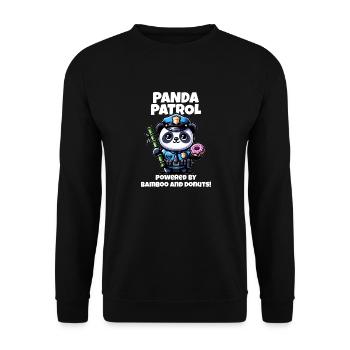 Police Panda - Sweat-shirt Unisexe - noir - Devant - Alina (178cm) & Michal (187cm)
