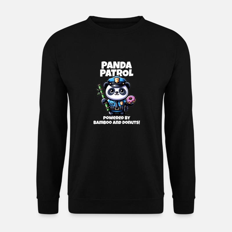 Panda policeman - Unisex Sweatshirt - black