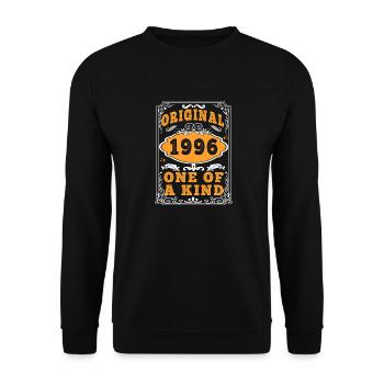 Vintage Born in 1996 made in 1996 29 years old. Art_20 - Unisex Sweatshirt - black - Front - Alina (178cm) & Michal (187cm)