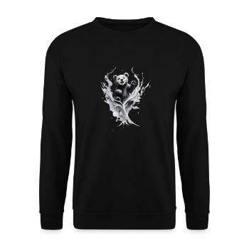 Bébé ours - Sweat-shirt Unisexe - noir - Devant - Alina (178cm) & Michal (187cm)