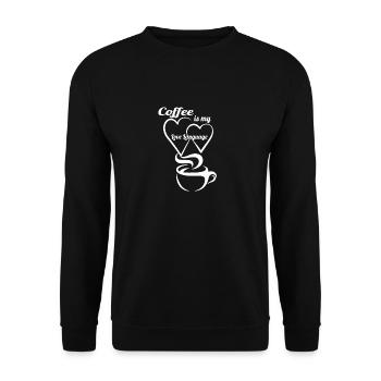 Coffee is My Love Language - Unisex Sweatshirt - black - Front - Alina (178cm) & Michal (187cm)