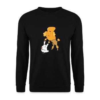 Dancing Dogs A - Unisex Sweatshirt - black - Front - Alina (178cm) & Michal (187cm)